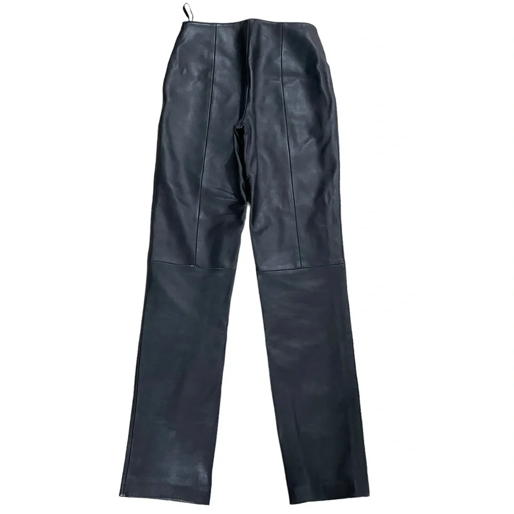 Hugo Buscati Collection Vintage Lined Black 100% leather Pants size 6T